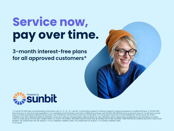 Service now, pay over time - Sunbit